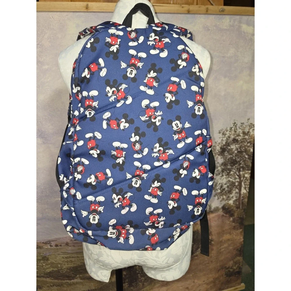 Disney Store Mickey Mouse Adult Blue Backpack Laptop Bag All Over Mickey Print